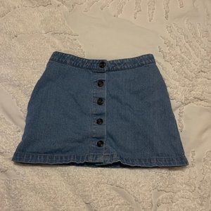 Denim Button Up Skirt